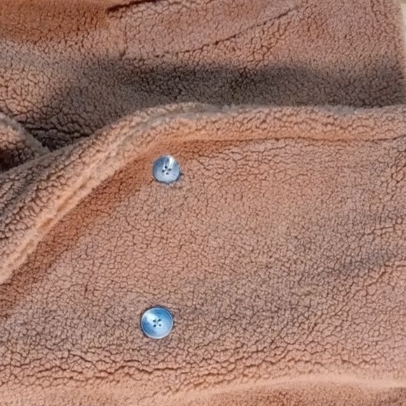 GAP Brown Teddy Jacket Plush Comfort, Casual,  Cozy Style, Fall - Picture 4 of 6